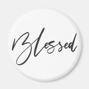 Välsignerad handskriven typografi magnet