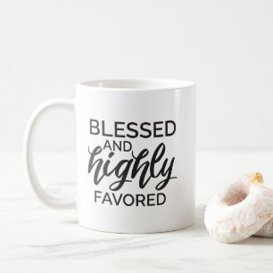 Välsignerad och starkt favoritad kaffemugg
