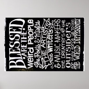 Välsignerade är Konstigen Personer Poster