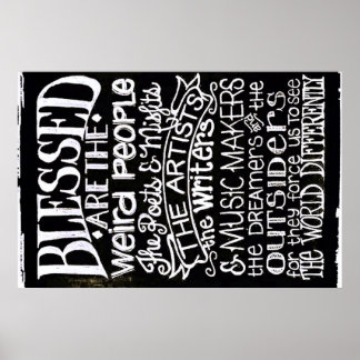 Välsignerade är Konstigen Personer Poster