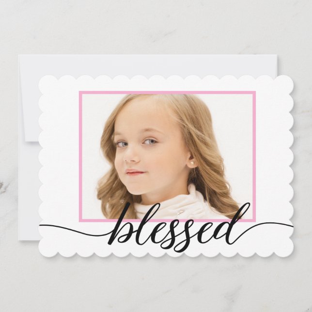 Välsignerat förstahandsfoto - tack kort (Framsida)