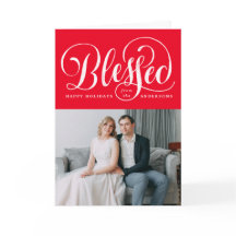 Välsignerat skript | Mappat Helgdag-kort