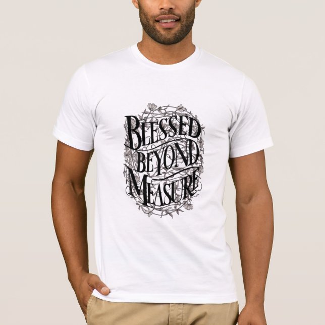Välsignerat utöver mått t shirt (Framsida)