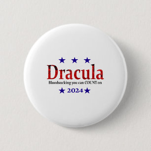 Valskylt Dracula 2024 - Funny Halloween och H Knapp