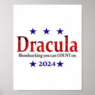 Valskylt Dracula 2024 - Funny Halloween och H Poster