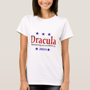 Valskylt Dracula 2024 - Funny Halloween och H T Shirt
