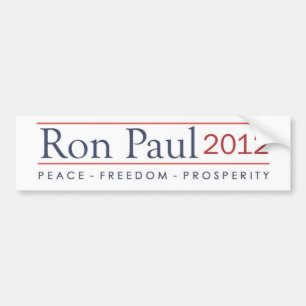 Välstånd 2012 för Ron Paul fredfrihet Bildekal