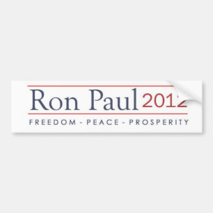 Välstånd 2012 för Ron Paul frihetsfred Bildekal