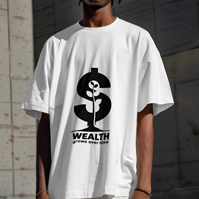 Välståndet ökar över tiden Motiverat T Shirt (Full Front)