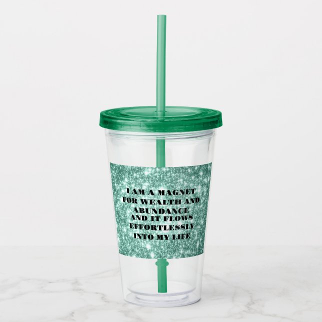 Välstånds- och överflödspåstående take away mugg (Framsida)