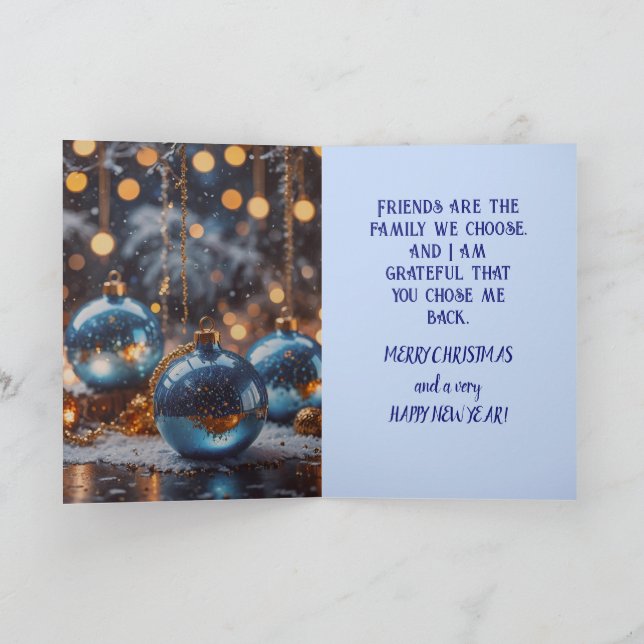 VALT FRIENDS CHRISTMAS-KORT TACK KORT (Inuti)