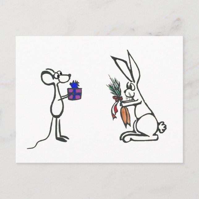 Valt vykort för djurgift Exchange - tomt (Framsida)