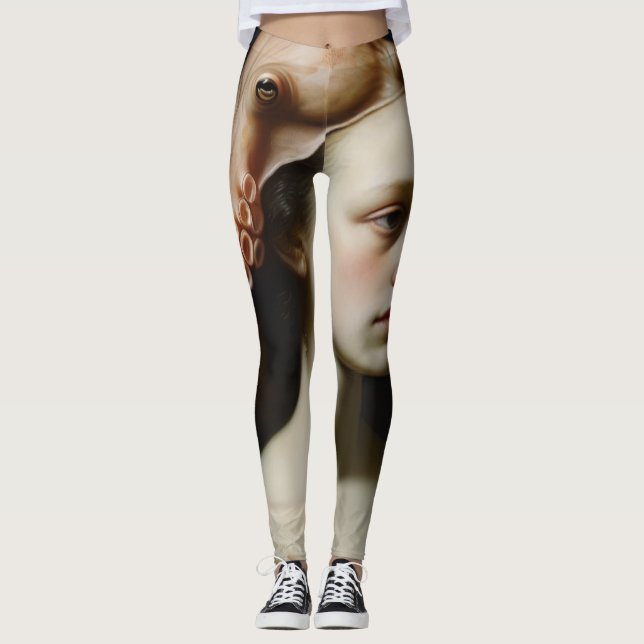 Vältalig Bläckfisk Vacker Mörk Akademi  Leggings (Framsida)