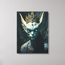 Valtharion den Gamle Azurblå Älvekungen-Mörk Fanta Canvastryck