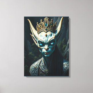 Valtharion den Gamle Azurblå Älvekungen-Mörk Fanta Canvastryck