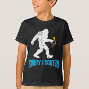 Valthornspelare Tooted jag Bigfoot Sasquatch T Shirt