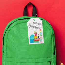 Vältning av ryggsäcksartiklar för skolelever presentetikett