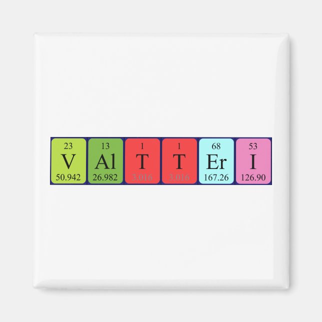 Valtteri Periodisk bord namn magnet (Framsidan)