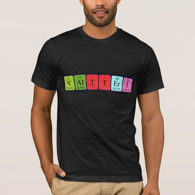 Valtteri Periodiska skjorta bord namn Tee Shirt (Framsida)