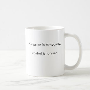 Valuationen är tillfällig, kontrollerar är kaffemugg