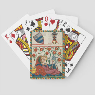 Väluppfostrad kärlek som leker kort (den spel kort