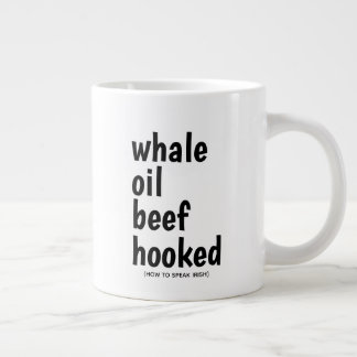 Valuraolja Beef Krok Black Typografi Lena irländar Jumbo Mugg