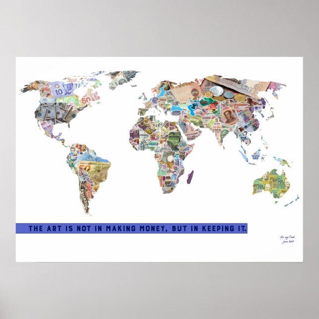 Valuta efter Land Poster (Framsidan)