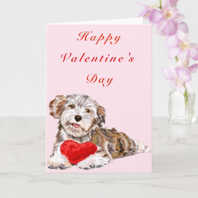 Valutakortet på Alla hjärtans dag Puppy Kärlek Din Kort (Orkide)