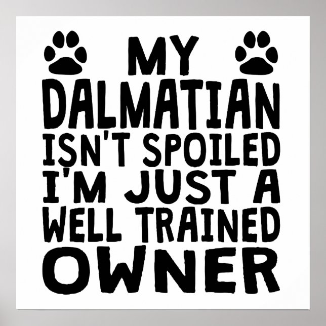Välutbildad Dalmatisk ägare Poster (Framsidan)