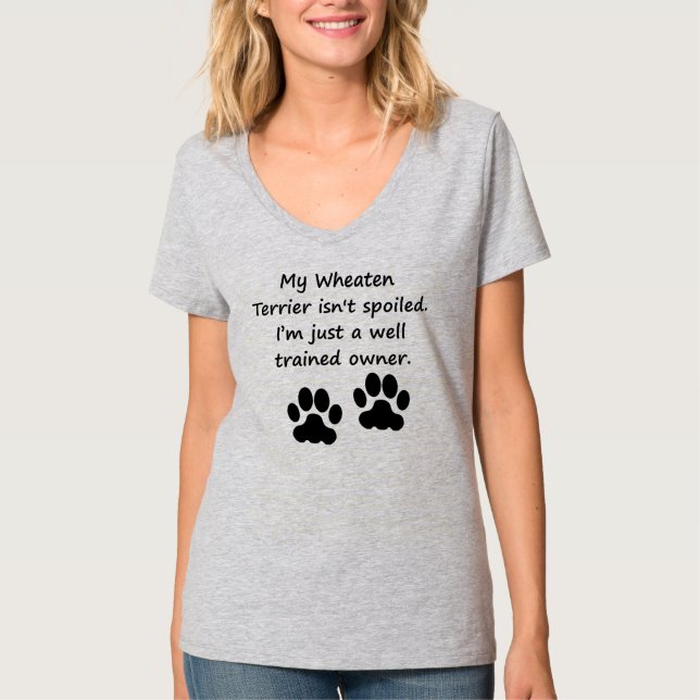 Välutbildad Wheaten Terrierägare Tee Shirt (Framsida)