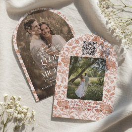 Valv Fotografi Blommig Toile Skrift Spara Datumet Inbjudningar