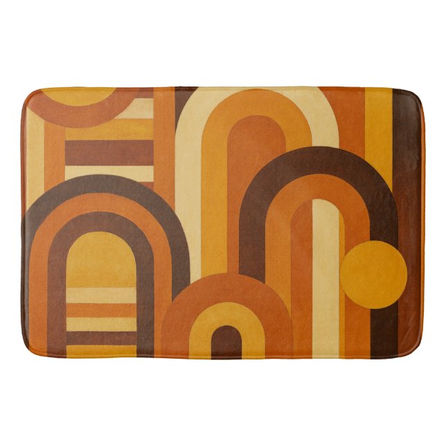 Valv och solfläckar Retro MCM geometrisk design Badrumsmatta (Framsidan)