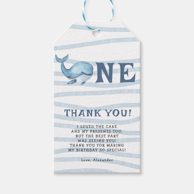 Valval 1:a födelsedagen under havet presentetikett (Framsidan)