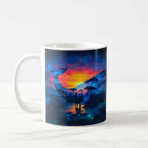 Valval och afrikansk vildmark Sunset & Bridge the Kaffemugg
