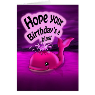 Valval Shock rosa Cute Birthday Hälsningskort