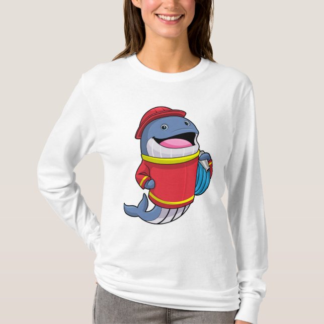 Valval som brandman med Hose T Shirt (Framsida)