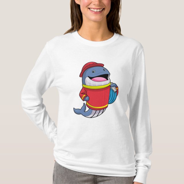 Valval som brandman med Hose T Shirt (Framsida)