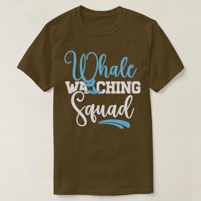 Valval som tittar på Squad Whale Älskare T Shirt (Design framsida)