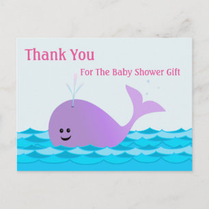 Valval, Tack Baby Shower vycard Vykort