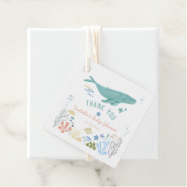 Valval under Sea Baby Shower Tack Gåvor Etiketter