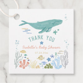 Valval under Sea Baby Shower Tack Gåvor Etiketter