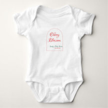 Valvbåge körsbärsblom röd grön baby shower mö