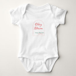 Valvbåge körsbärsblom röd grön baby shower mö t shirt