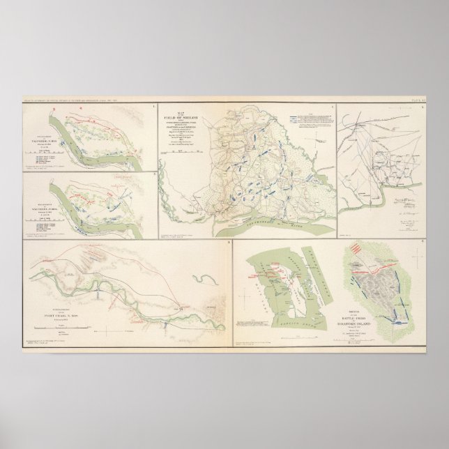 Valverde, Shiloh, Ft Craig, Roanoke Island Poster (Framsidan)