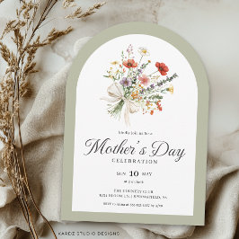 Valvet Blomsterbukett Mors Dags Inbjudan