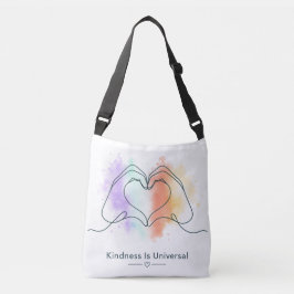 Välvilja är Universell Pride Hjärt Design Axelväska