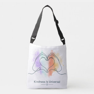 Välvilja är Universell Pride Hjärt Design Axelväska