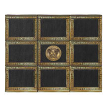 Valvpanel med grekisk nyckel och Medusa-designer