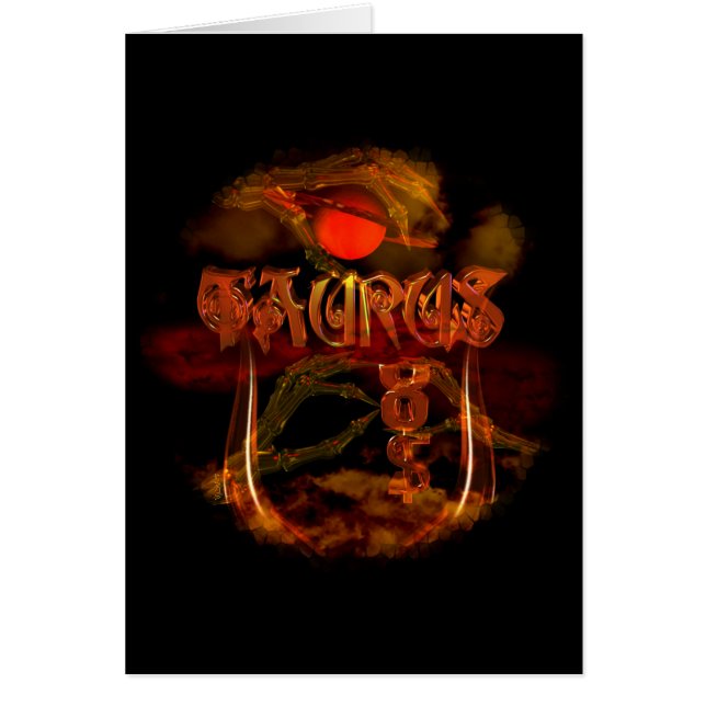 Valxart creepy zodiac, född i Taurus Hälsningskort (Framsidan)