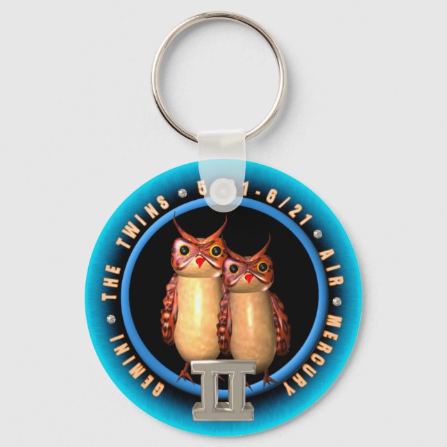 Valxart Gemini zodiac Nyckelring (Framsida)